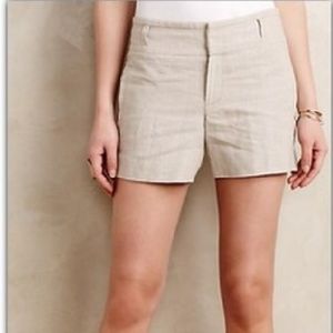 Cartonnier khaki linen shimmer shorts
